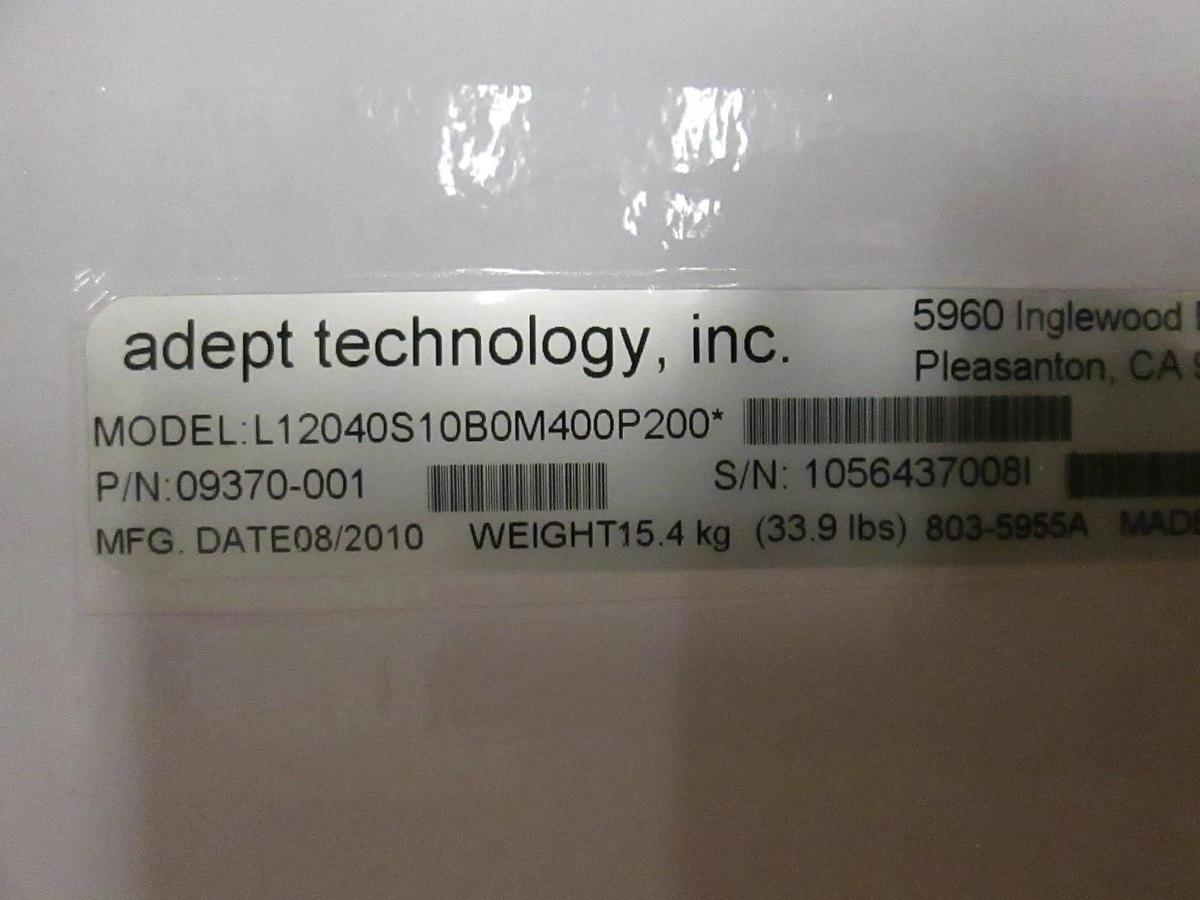Adept Technology, Linear Motion Servo Actuator, L12040S10B0M400P200, New