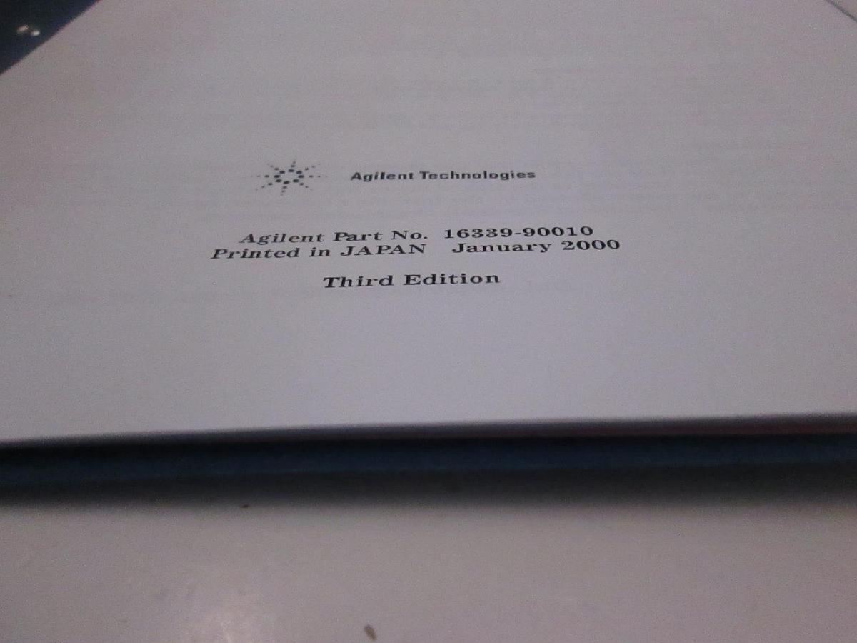 Used Agilent 16339A Component Test Fixture Operation and Service Manual, Used