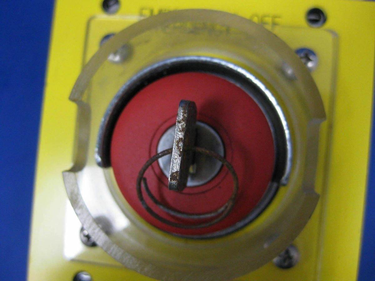 Used TEL Tokyo Electron Emergency Off Button with Key Lock, Used