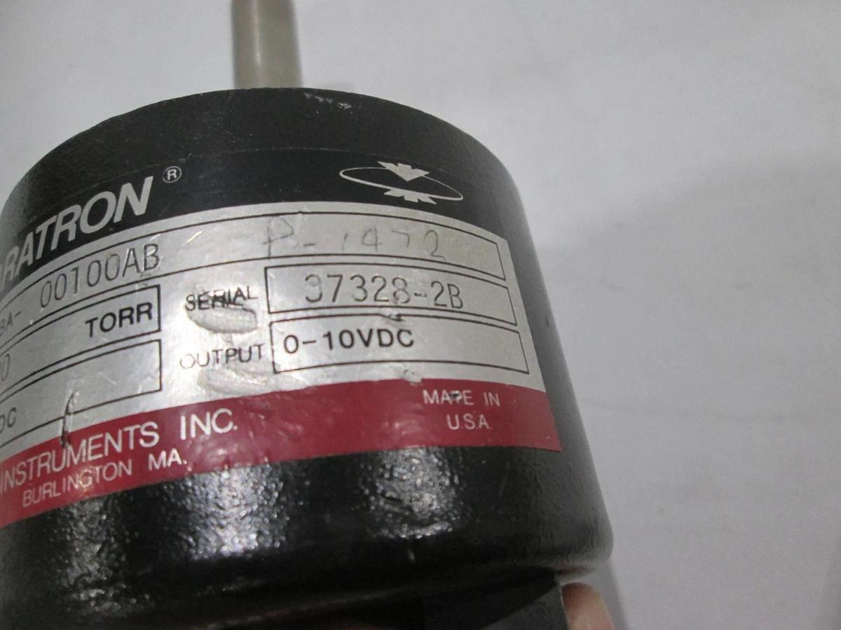 Used MKS Instruments, 222BA-00100AB, Baratron, Pressure Transducer, 100 TORR, Used