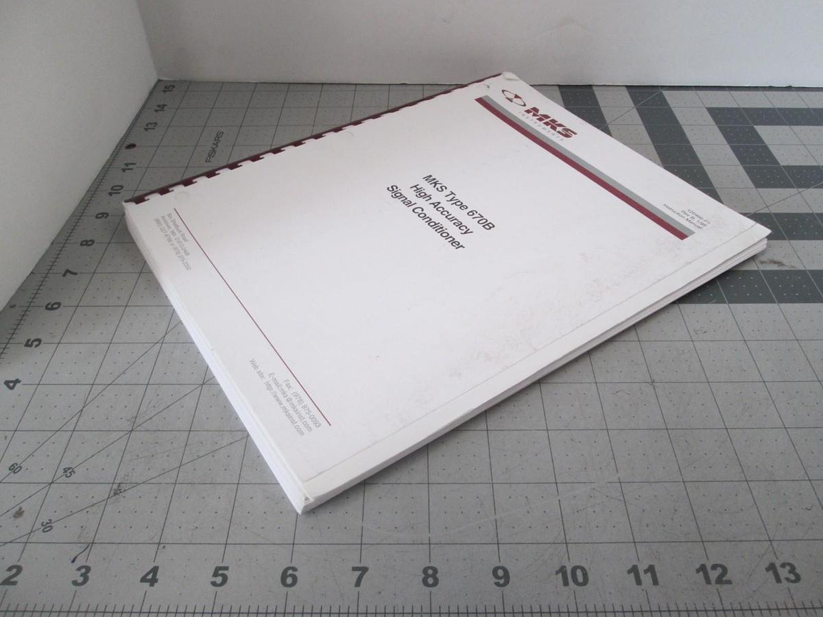 Used MKS, Type 670B, High Accuracy Signal Conditioner, Instruction Manual, Used