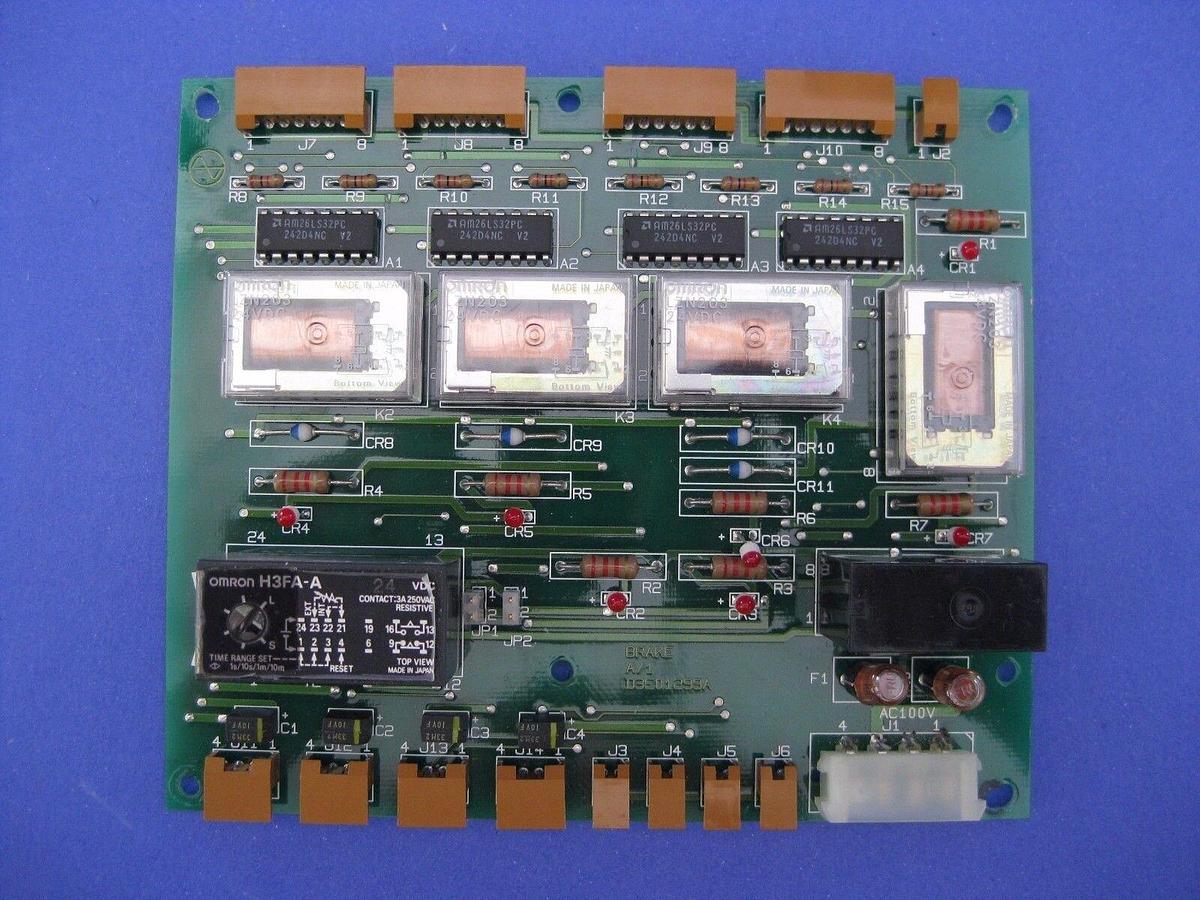 Used Kokusai D3E01299A Brake A/1 PCB w/ Omron H3FA-A