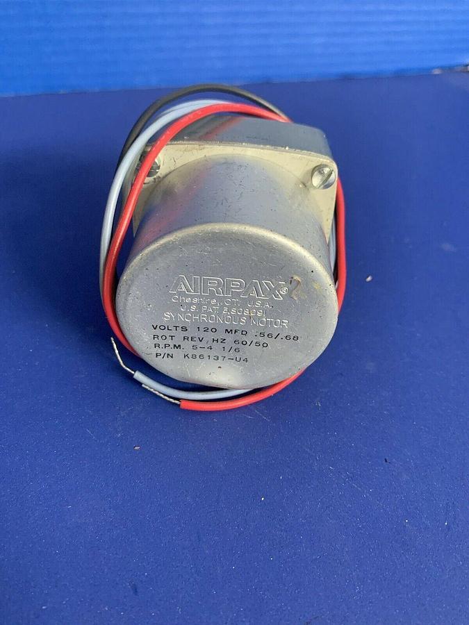 Airpax K86137-U4 Stepper Motor, 120V, 5-4 1/6 RPM, New