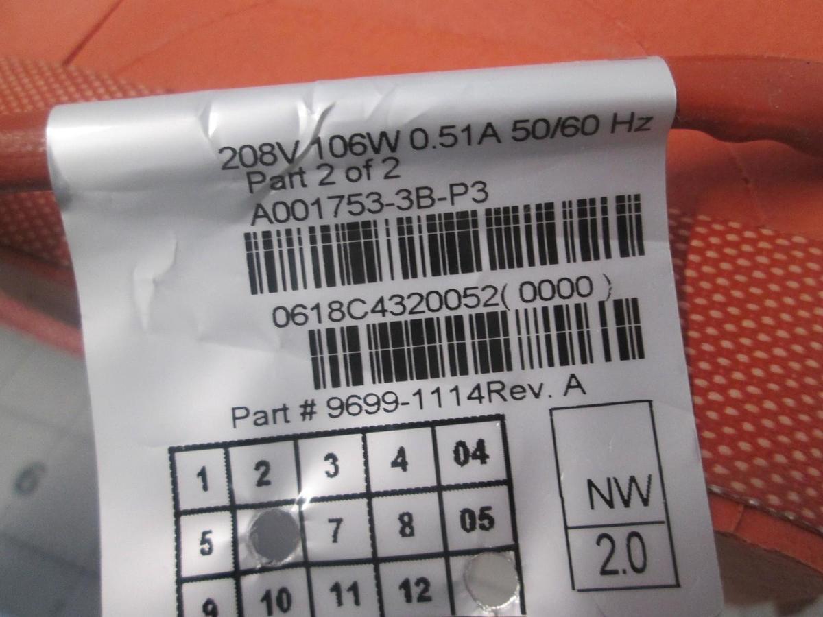 MKS, 815020-563, 9699-1114, Heater Jacket, 208V, 106W, 0.51A, New