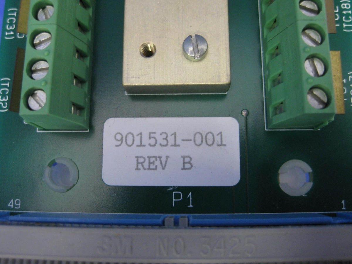 Used Watkins Johnson 901531-001 Thermocouple Interface Board with Ribbon Cable