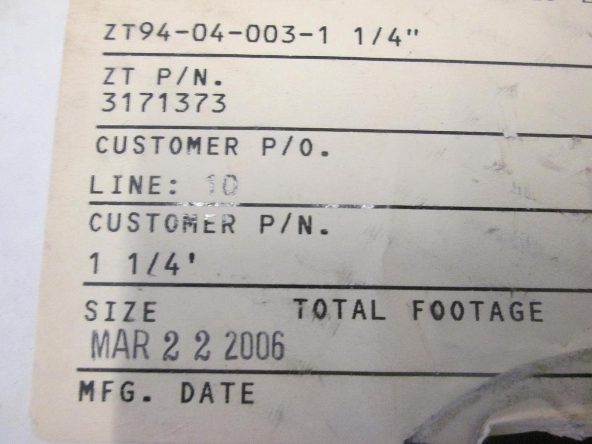 ZIPPER TUBING CO, ZT94-04-003-1.25, EMI Shield Wrap 1.25 dia, Aluminum w/poly co