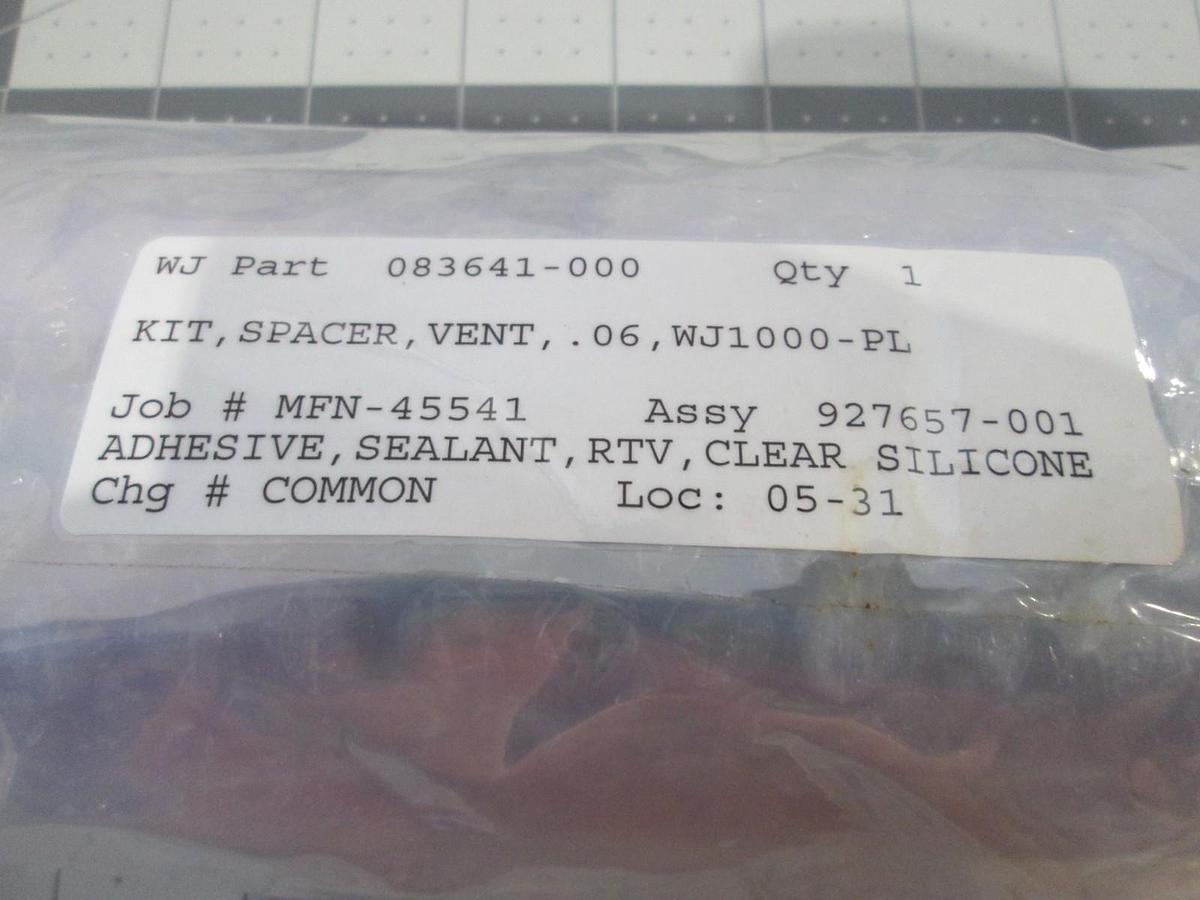 Used Watkins Johnson, 927657-001, WJ1000 APCVD Vent Spacer Kit, New