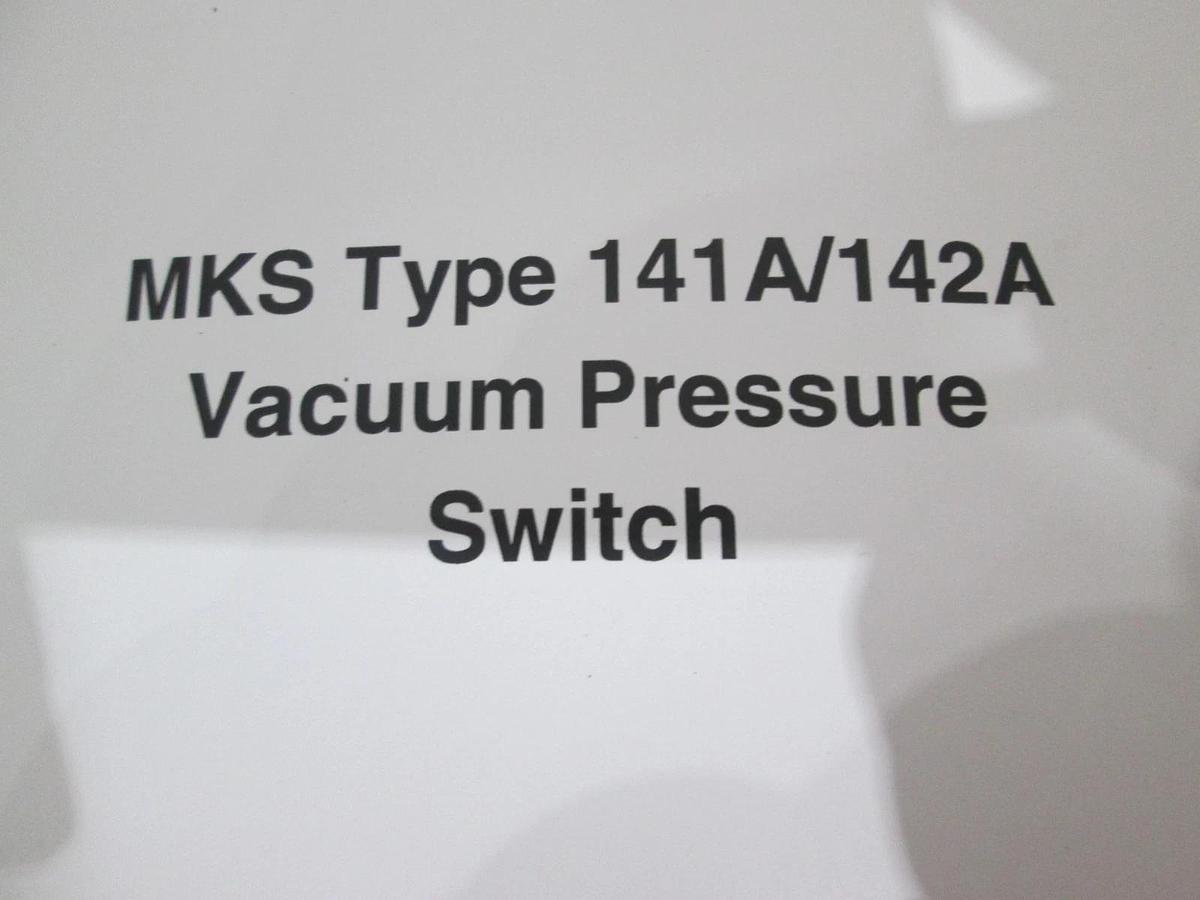 Used MKS, Type 141A/142A, Vacuum Pressure Switch, Instruction Manual, Used
