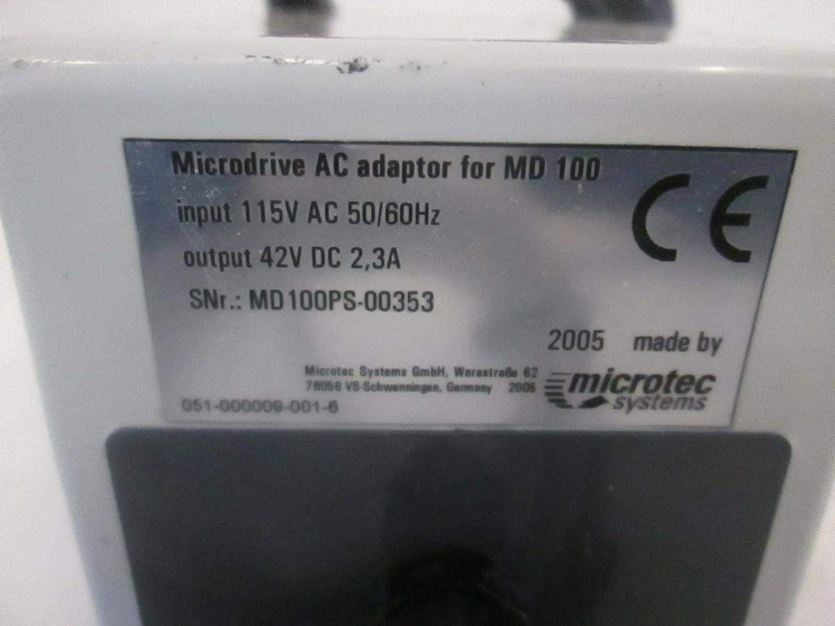 Microtec, Microdrive AC Adaptor for MD 100, MD100PS-00353, New