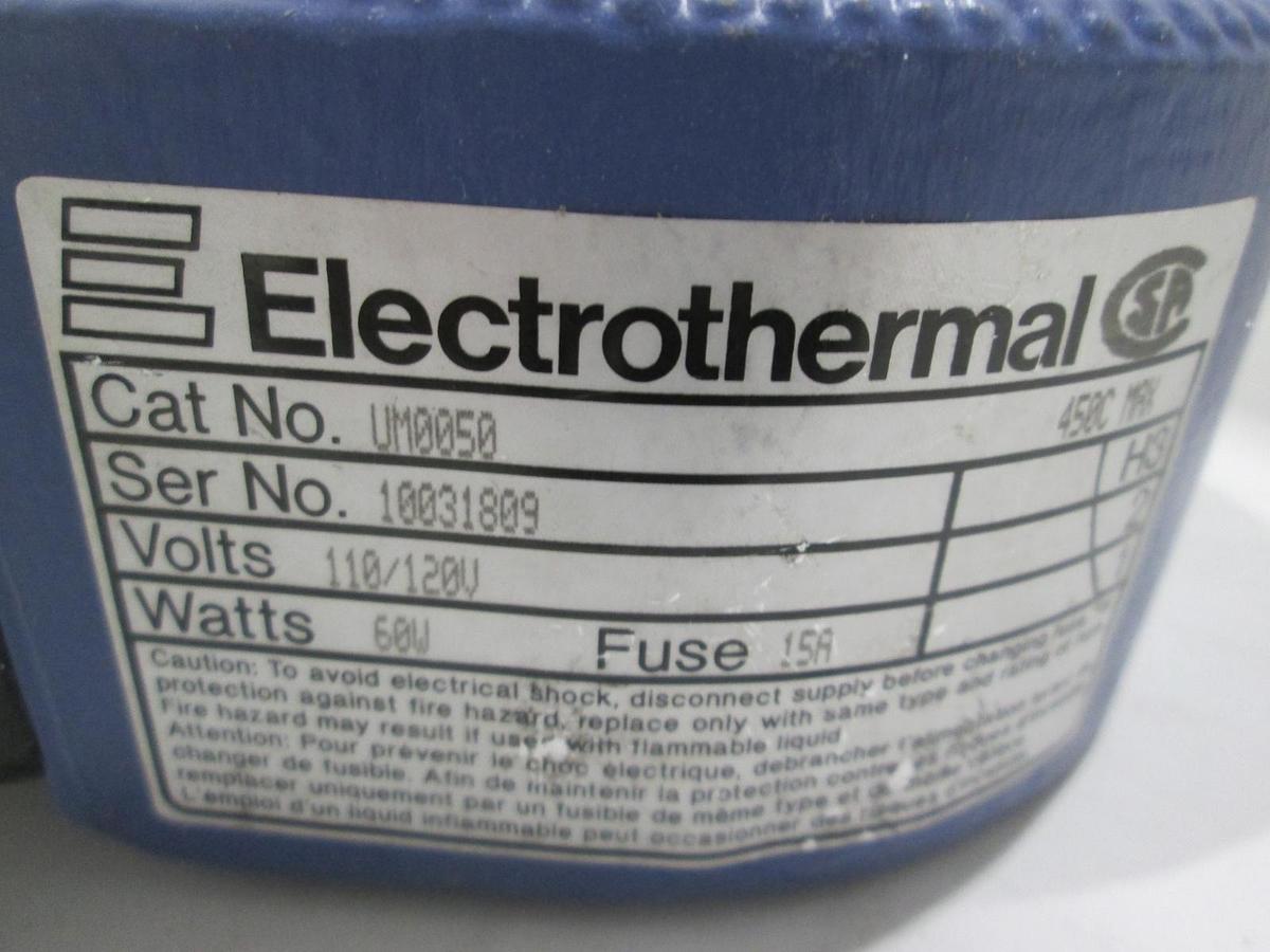 Used Electrothermal, UM0050, 60w 120v Heating Mantle, Used