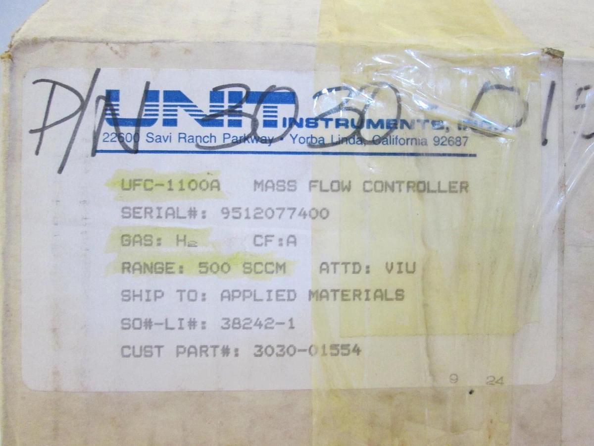 Used Unit UFC-1100A Mass Flow Controller, H2, 500 SCCM, Refurbished