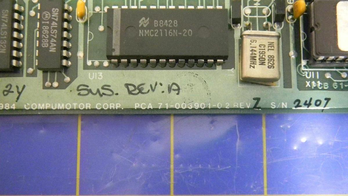 Used Compumotor Corp. 72-004097-001 Rev Z, PCB Assembly, Working When Removed