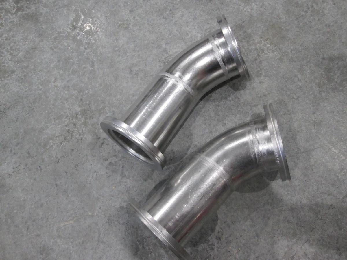 Used ISO80-ISO80 Stainless Steel Elbow Adapter, Used, Lot of 2