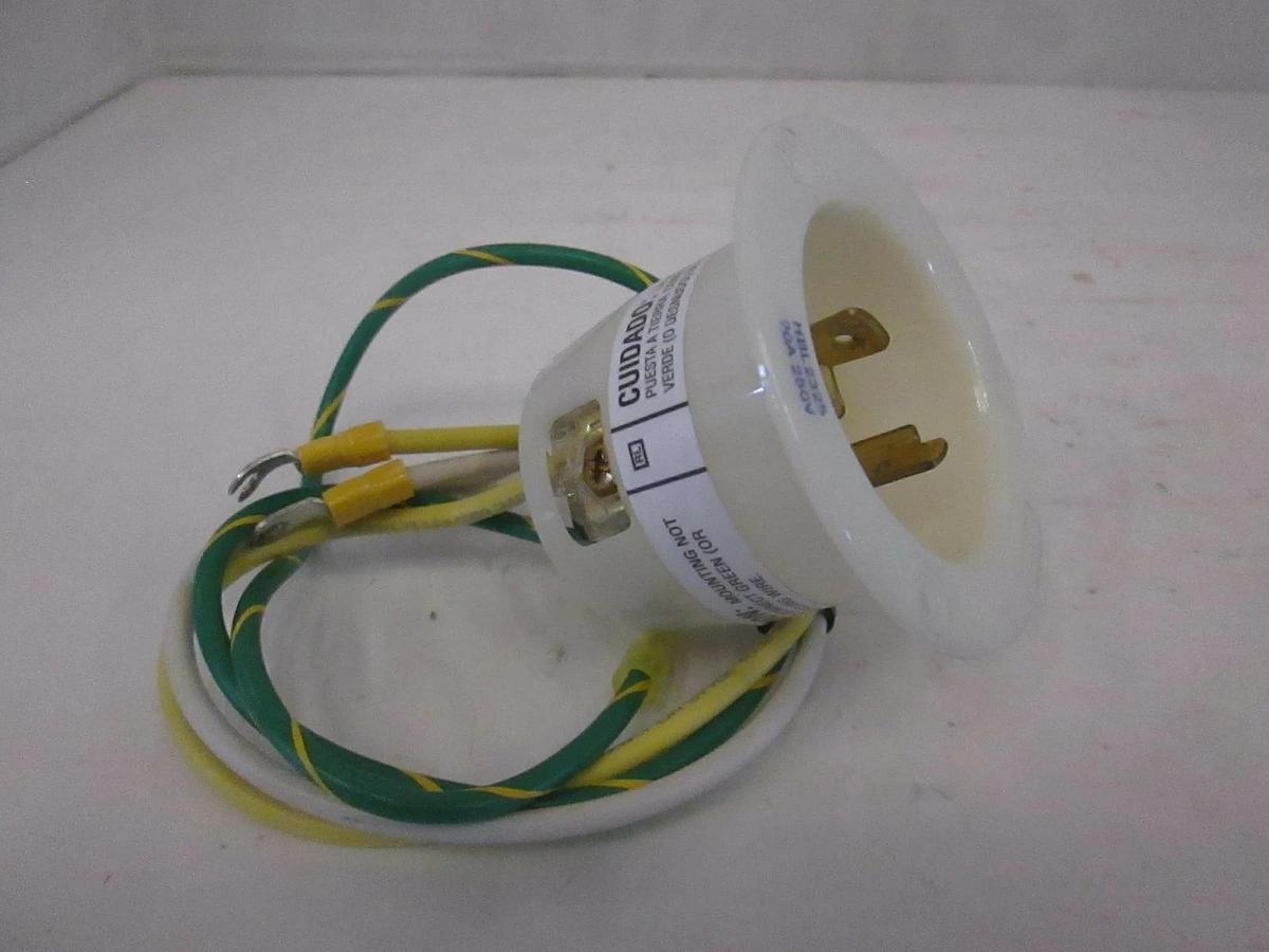 Used Hubbell HBL2325 Flanged Inlet 20A 250V Nema L6-20P, Used