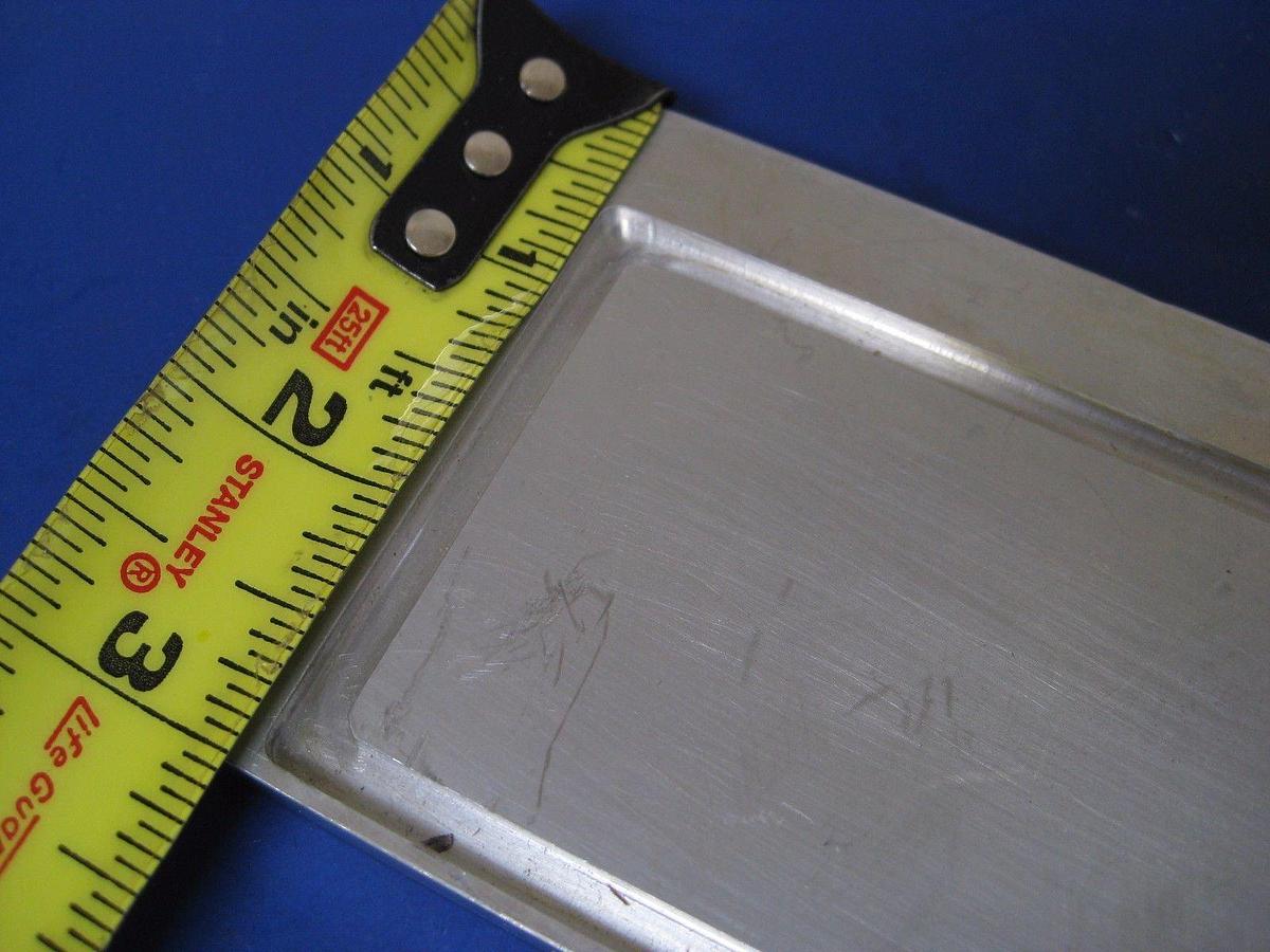 Used Leak Check Plate, 8" x 3" w/ 7" x 2.25" Inset for O-Ring, Used