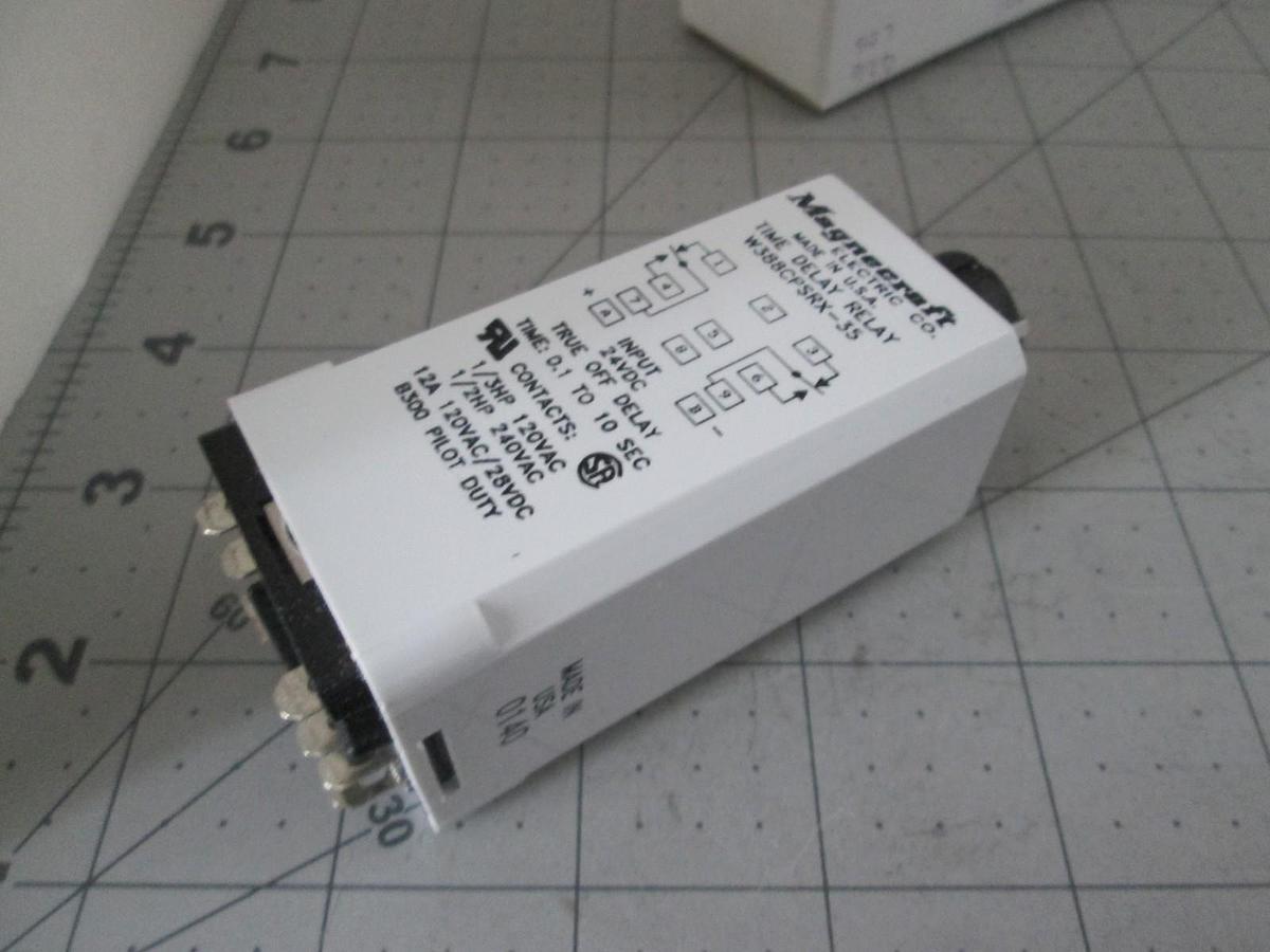 Used Magnecraft, W388CPSRX-35, Time Delay Relay, Input 24VDC, 0.1-10 Sec, New