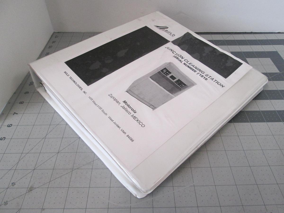 Used Bold Technologies, 1818, Junction Cleaning Station, User Manual, Used