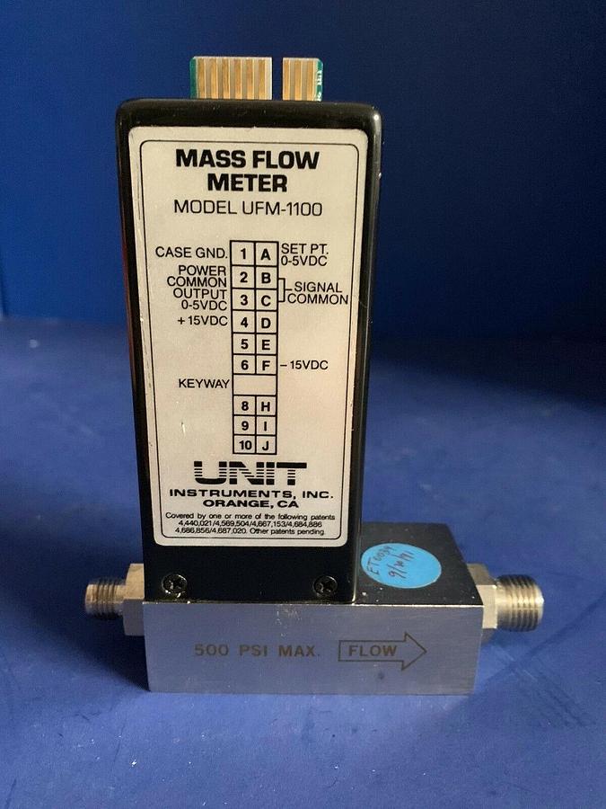 Used Unit UFM-1100 Mass Flow Meter, AR, 20 SCCM, Used