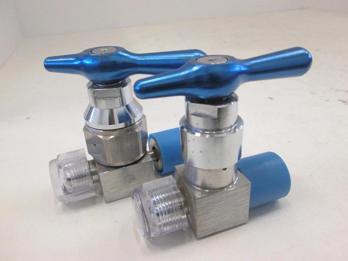 Used Parker UHP TITAN II, 316L VAR, High Purity Stainless Steel Valve, New, Lot of 2