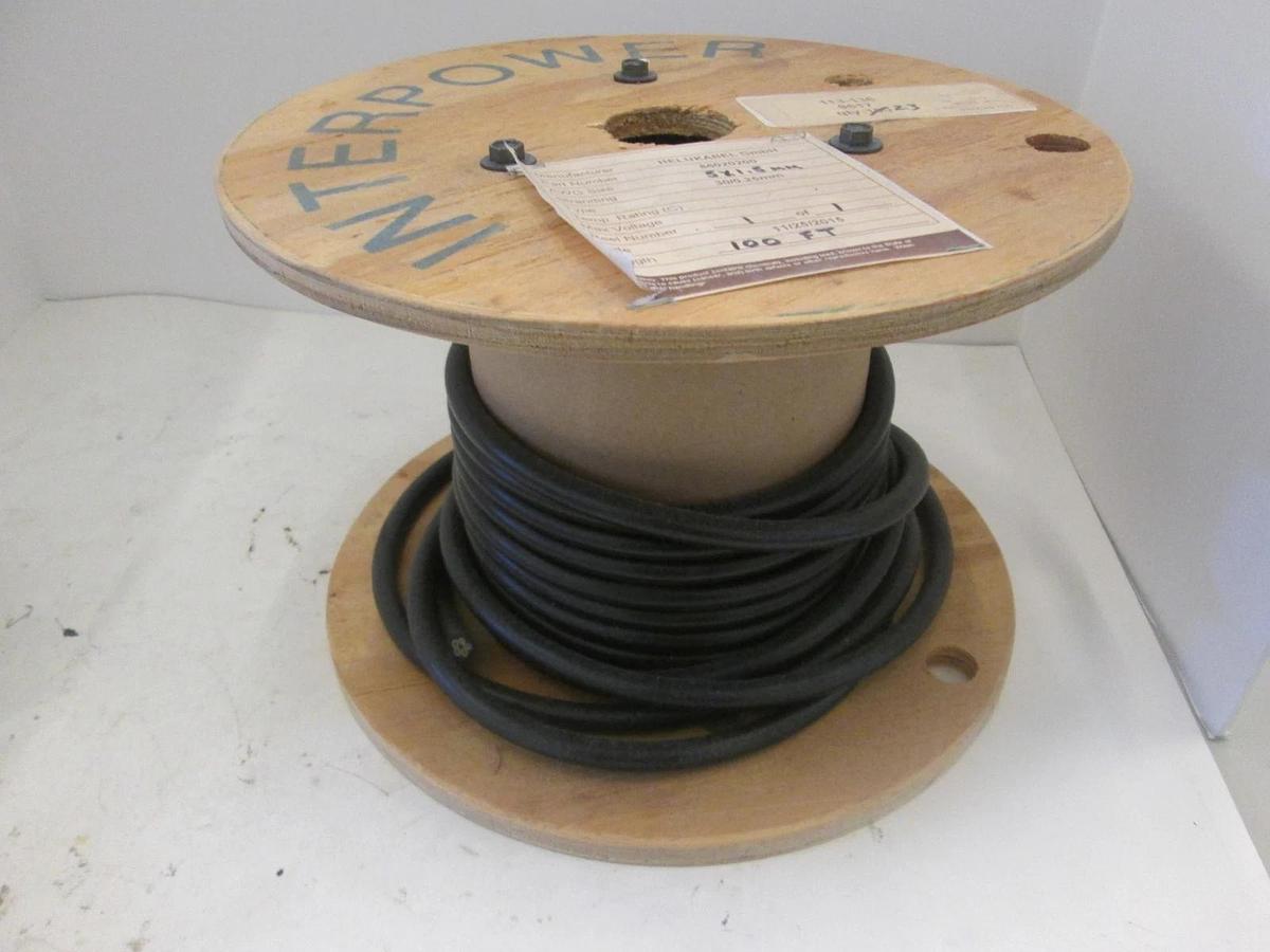 Used INTERPOWER/HELUKABEL GmbH, 86020200, CABLE,POWER 5 COND 16AMP VDE, New, 23FT