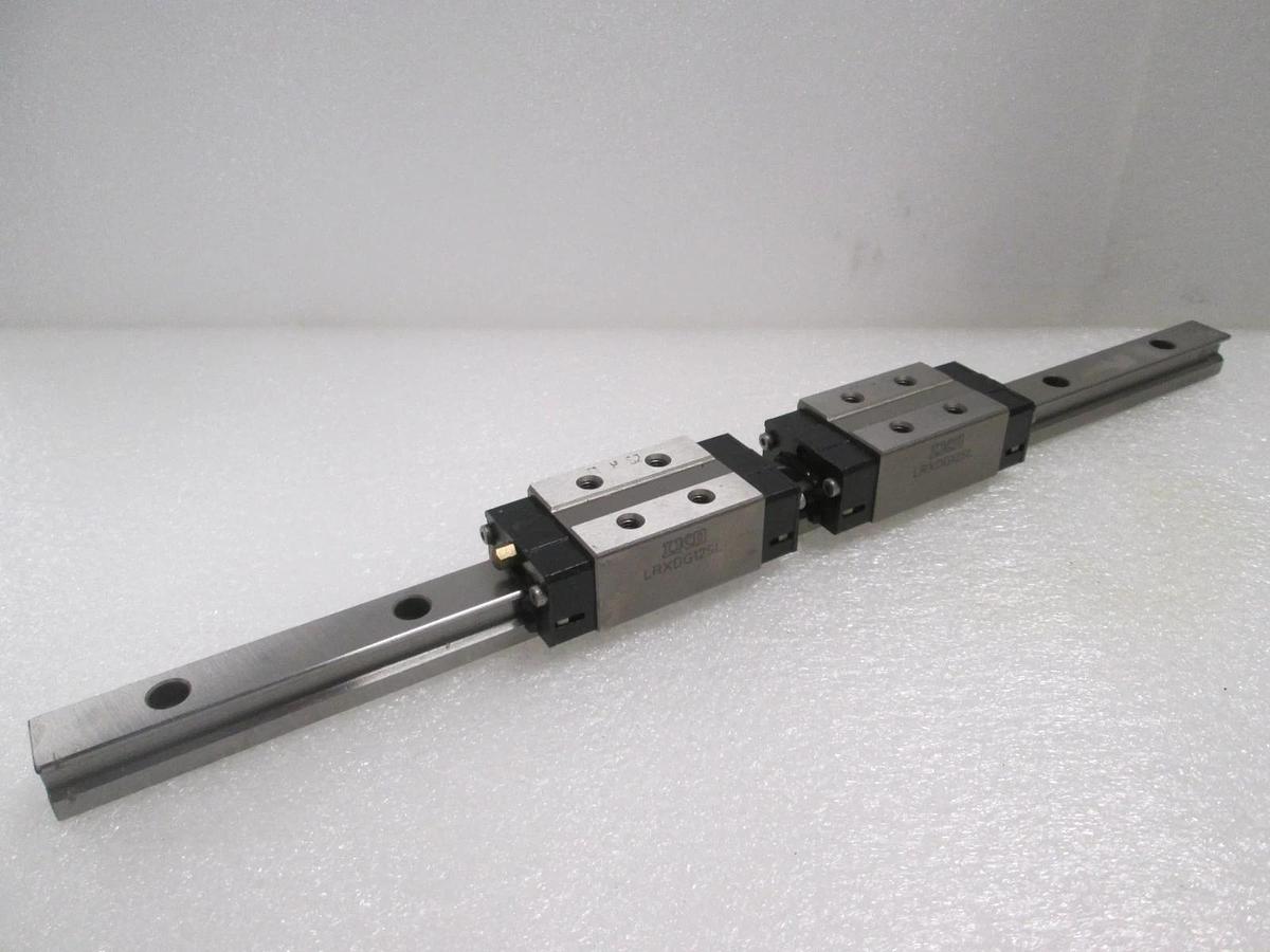 IKO, LRXDG12SL (2), Linear Bearing Guide Block w/ Guide Rail, New