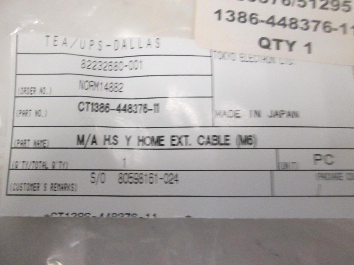 Used TEL Tokyo, CT1386-448376-11, M/A HS Y HOME EXT.CABLE (M6), New