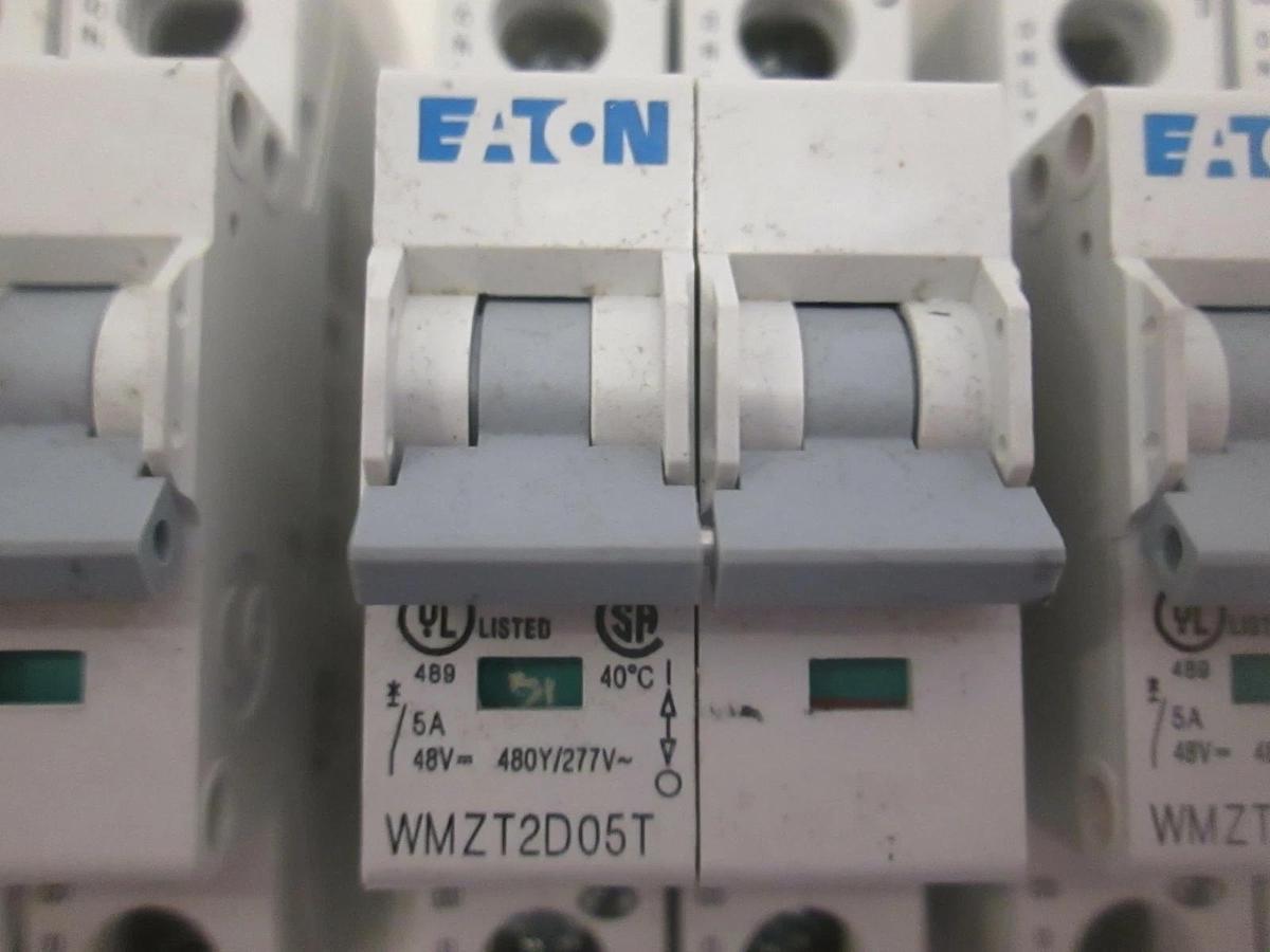 Used Eaton, WMZT2D05T, 2 Pole Circuit Breaker, Used, Lot of 3