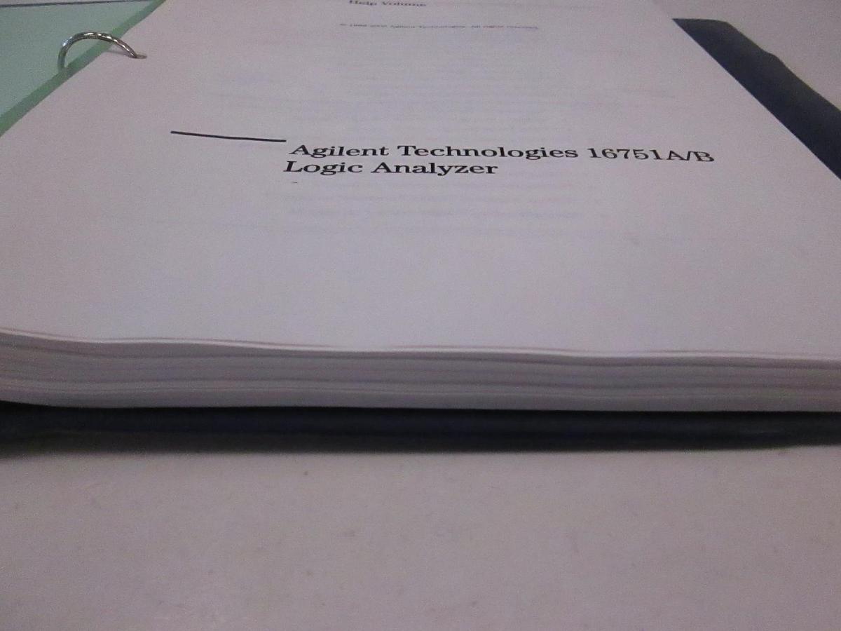 Used Agilent Technologies Model 16751A/B Logic Analyzer Help Volume, Used