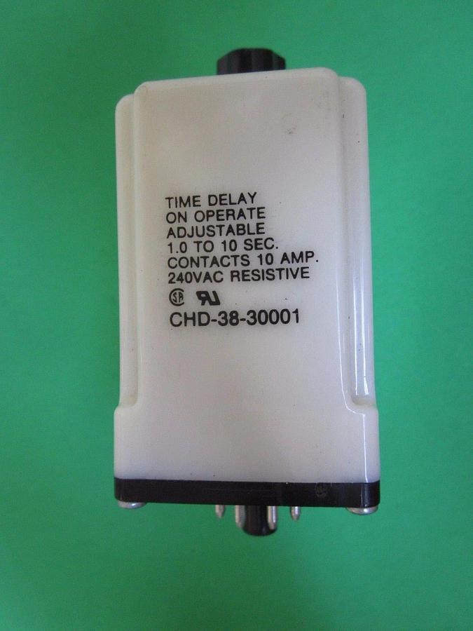 Lot of 2 - Potter & Brumfield CHD-38-30001 Time Delay Relay, 1-10 Sec