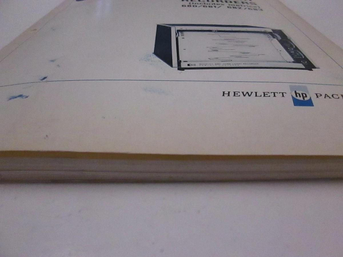 Used HP Strip Chart Recorders 680/681/682/683 Operating and Service Manual, Used