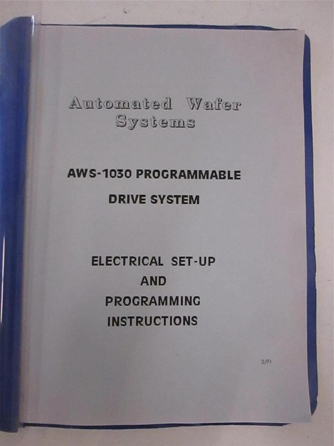Used Automated Wafer Systems AWS-1030 Programmable Drive System Set up and Prog, Used