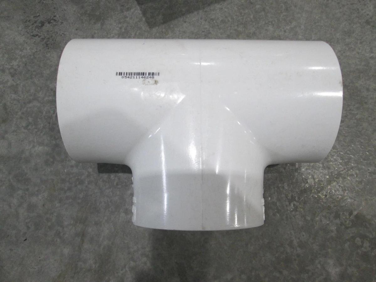 Spears, SCH 40 D2466, 401-020, 2", White Tee Fitting, New, Lot of 2
