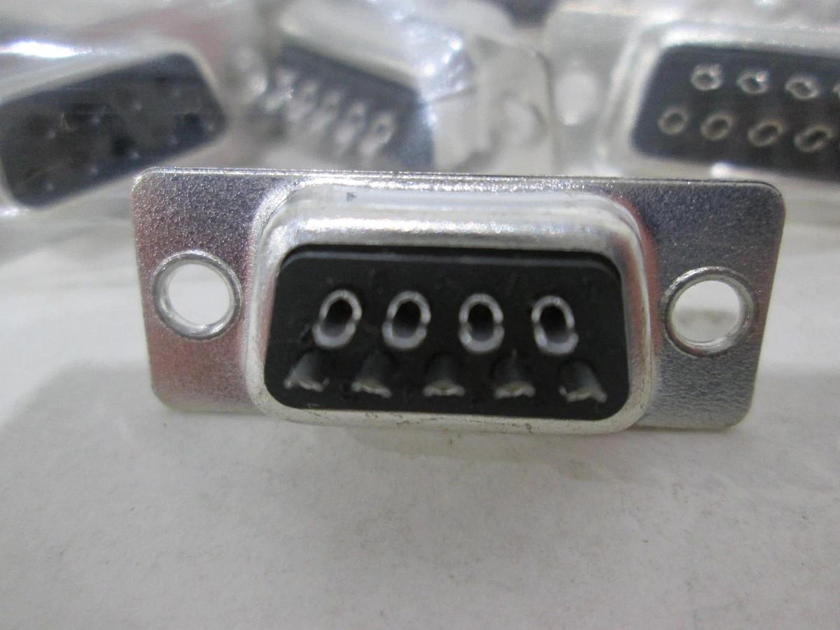 Amphenol, L77SDE09S, Female 9 Pin Connector, New, Lot of 10