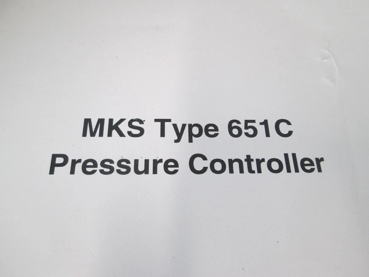 Used MKS, Type 651C, Pressure Controller Instruction Manual, 1115605-P1, Used