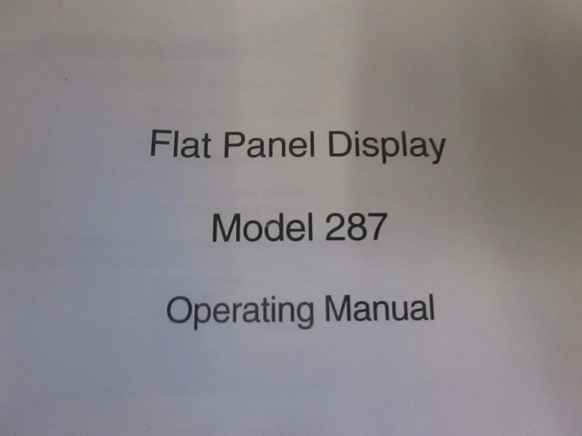 Used ASM Flat Panel Display Model 287 Operating Manual, Used
