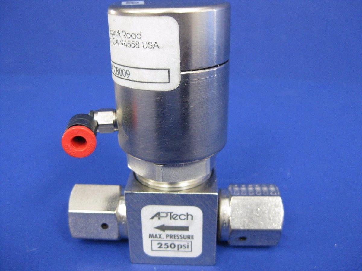Used Aptech AP3550SX 2PW FV4 FV4 Pneumatic Valve, N/C, 1/4" FVCR, Used