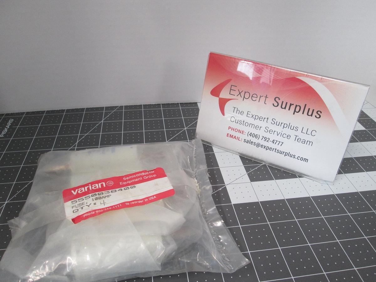 Used Varian, 5550038400, 100A Fuse Lot of 4 New in package