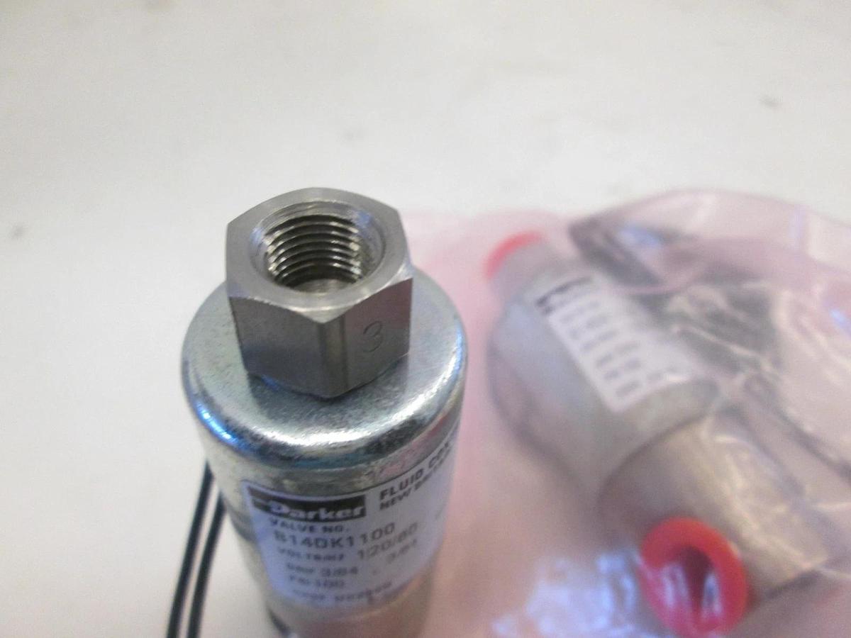 Parker, Solenoid Valve, B14DK1100, 3/64 Orifice, 100 PSI, 120V, New, Lot of 2