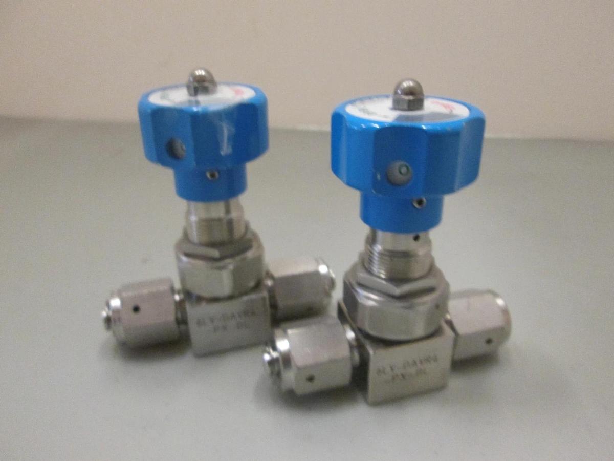 Used Nupro 6LV-DAVR4-PX Manual Valve, 1/4" MVCR/MVCR, Used, Lot of 2