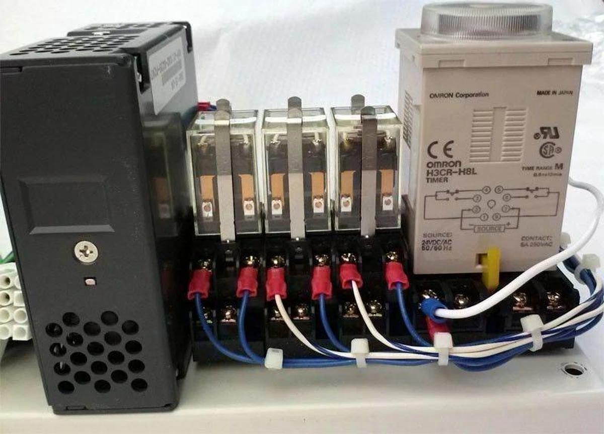 Used TEL Tokyo Electron EWS-15-24 Power Supply Pack w/ Omron H3CR-H8L Timer, Used