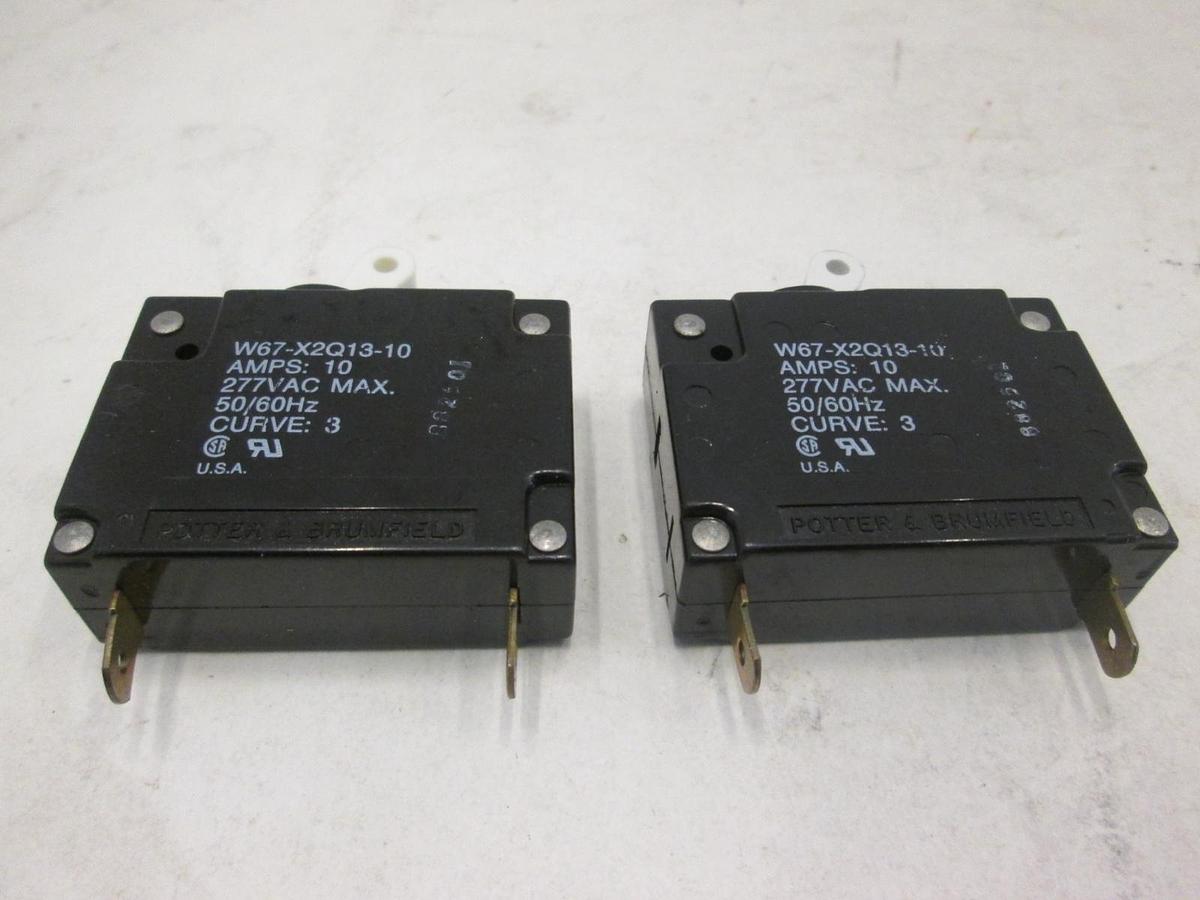 Used Potter & Brumfield, W67-X2Q13-10, Circuit Breaker Switch, Used, Lot of 2
