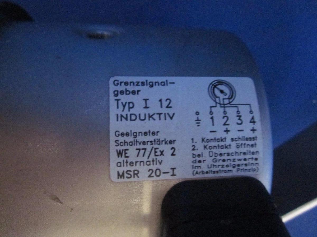 Used Indirect Limit Switch Type I 12 w/ Inductive Contacts (Manometer), 0-10 Bar Used