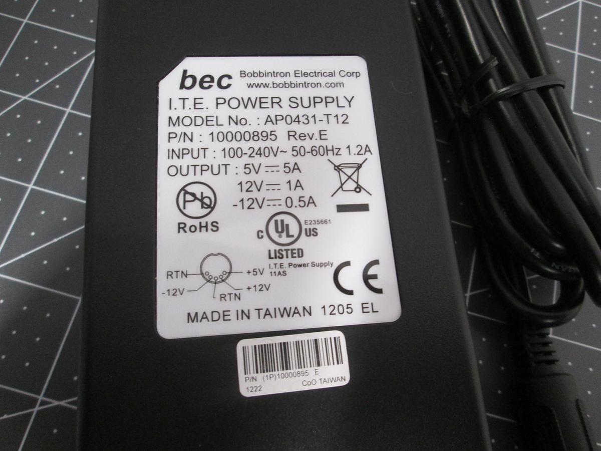 Bobbintron, AP0431-T12, 43W I.T.E. Power Supply 5V 12V-12V 1000895