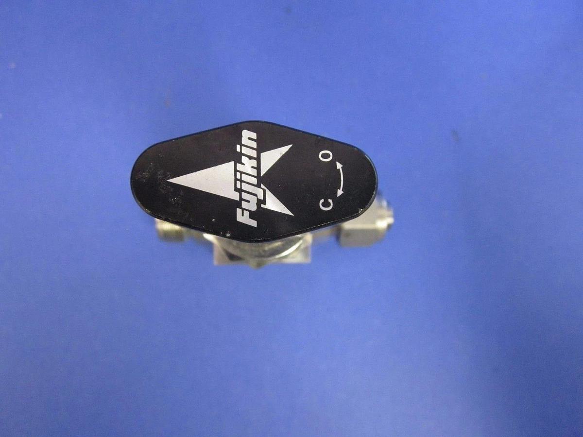 Used Fujikin 1/4 Turn Shut Off Valve, TEL 0120-064661, 1/4" Swagelok - LOT of 2