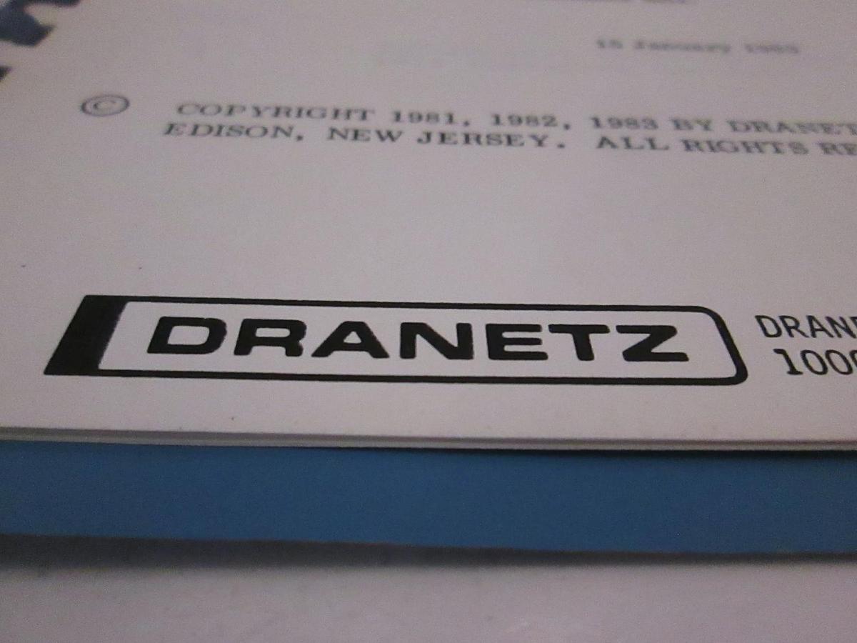 Used Dranetz TM-110280-3 Volume 1 Operator's Manual, Used