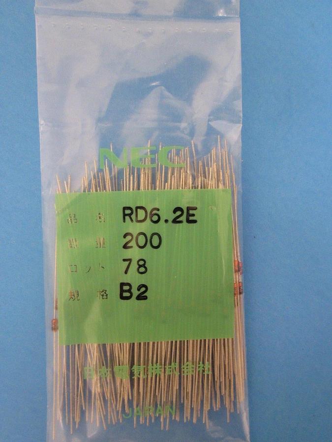 BOX of 2000 - NEW NEC RD6.2E ZENER DIODES, 6.2V 1/2W (Equivilant to NTE5013A)