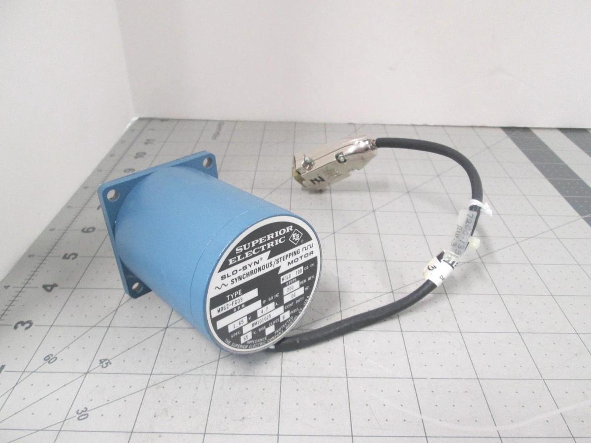 Used Superior Electric, M062-FC09, Synchronous/ Stepping Motor, 1.65V, 4.7A, Used