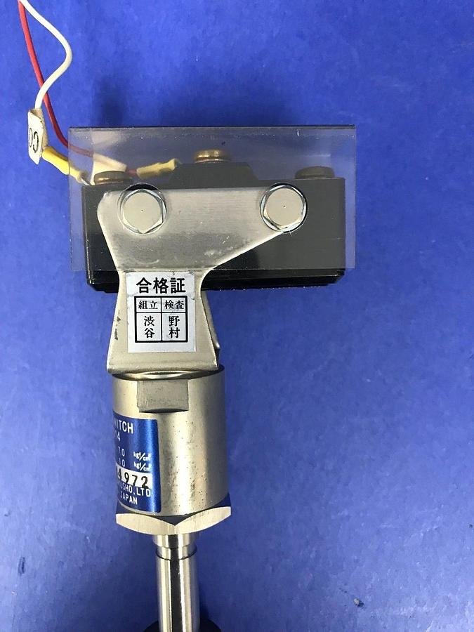 Used Nagano Keiki CB14 Pressure Switch Assy 0.35-0.7 kgf/cm2, 1/4" F Swagelok, Used