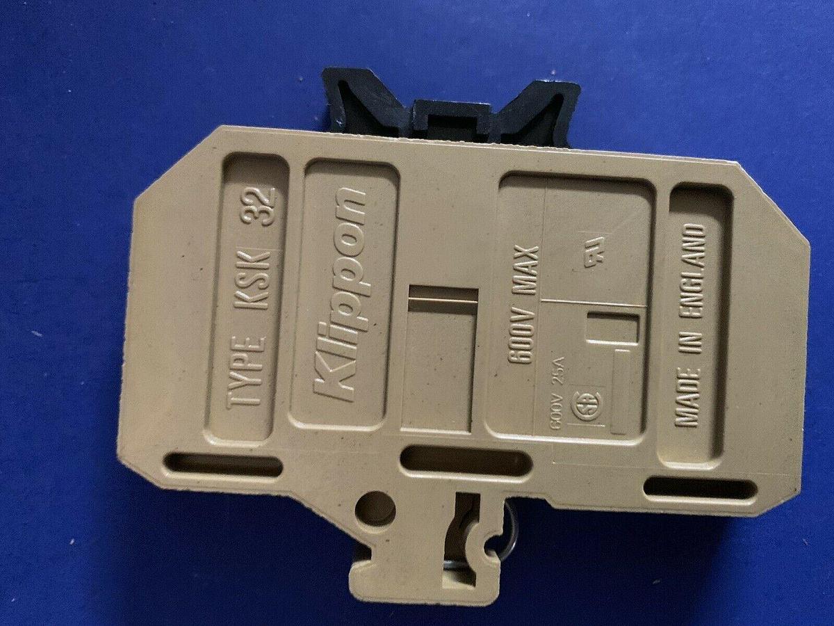 RS 454-441, Klippon KSK-35 DIN Rail Terminals, 600V, 6.3A, Lot of 19 New