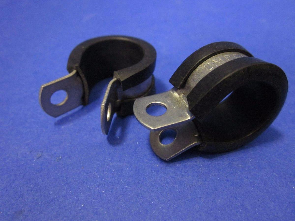 Umpco NAS1317 CRES Loop Clamp C11N with Chloroprene Rubber Cushion, Lot of 100